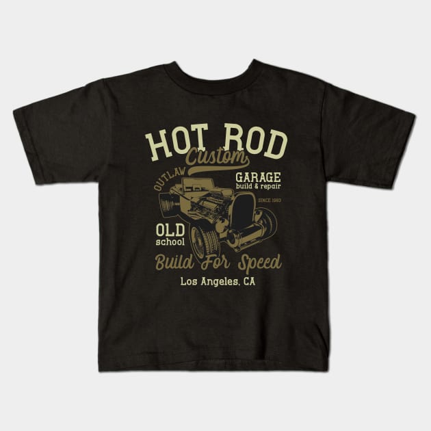 Custom Outlaw Hot Rod 1983 Kids T-Shirt by Verboten